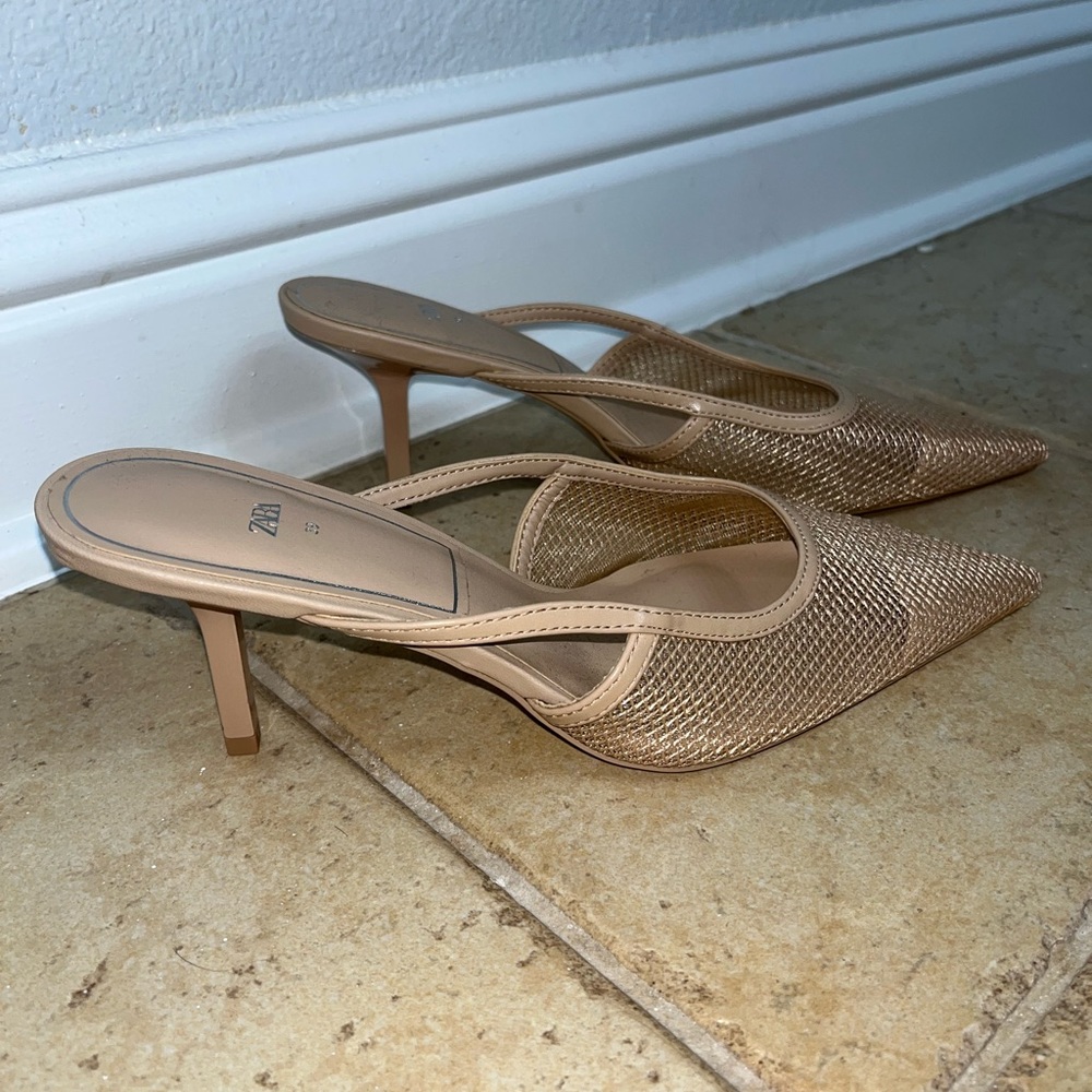 Nude Zara heels size 8